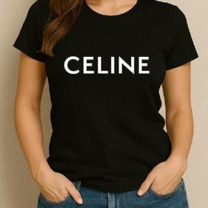 T-shirt imprimé Celine noir