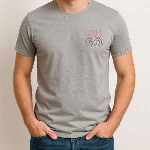 T-shirt imprimé Hugo Gris