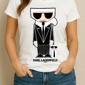 T-shirt imprimé Karl Blanc