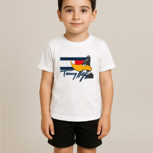 T-shirt Garcon imprimé Tommy blanc