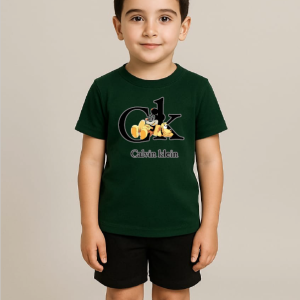 T-shirt Garcon imprimé CK vert